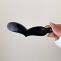 Molla per capelli nera a forma di cuore elegante clip a banana per accessori acconciatura - Lunghezza circa 10.6cm / Nero lucido