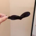 Molletta per capelli a cuore nera da donna estate elegante pinza banana accessorio quotidiano - Lunghezza circa 10.6cm / marrone cioccolato