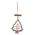 Wooden Christmas tree hanging ornament with cute angel design for holiday decor. - Angel Style