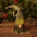 Christmas glowing gnome plush doll Rudolph LED light holiday tree hanging decoration ornament - 25cm / Gray