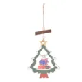 Wooden Christmas Tree Hanging Ornament Elk Cartoon Pendant Holiday Decor Variant - Elk Style