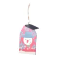 Christmas wooden hanging tag snowman snowflake pattern holiday tree decor pendant - Snowman Pattern Style (G)