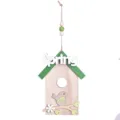 Hölzerne Vogelnachbildung als Hängedekoration mit Frühlingsmotiv für gemütliches Zuhause. - Hausform Spring