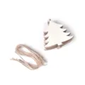 Hölzernes Weihnachtsbaum Hängeornament Set mit Juteschnur für DIY Weihnachtsfeier Dekoration - Weihnachtsbaum / 10er Pack