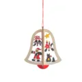 Hölzerner Weihnachtsglocken Hängeornament, 3D Weihnachtsmann Bär Tannenbaum Deko - 3D Glocke Stil