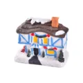 Weihnachten Harz Haus Miniatur Landschaft Figur Tisch Schnee Dekoration Ornament - Stil H