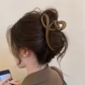 Schokoladenbraune matte Haarklammer, elegante große Haarklammer für Damen Haarstyling. - Matte Khaki (E49-2)