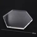 Sechseckiges transparentes Acryl Tonpressen Brett Detailansicht, Polymer Modellierwerkzeug. - Stil B