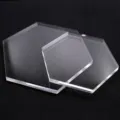 Sechseckige Tonpressplatte im Detail, transparente Acrylplatte für Modellierung und Basteln. - Großes Set (Größe L)