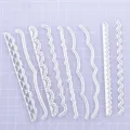 Metall Stanzschablonen Set Spitze Wellenrand Prägeschablonen für Basteln Scrapbooking - Metall Durchbrochene Prägeform / 9er-Set