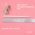 White textured clay shaping stick, handmade pointed tool for polymer clay craft 6mm - Thick Style 1 / 6mm / White