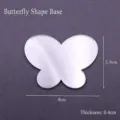 Transparante acryl vlindervormige basis voor kleipoppen en actiefiguur display stand. - Vlinder