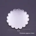 Base de acrílico transparente soporte de exhibición redondo festoneado para muñecas y figuras. - Forma Dentada