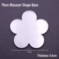 Base de acrílico transparente con forma de flor de ciruelo, detalle para soporte de arcilla. - Forma de Flor de Ciruelo