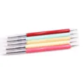Double ended silicone clay smoothing pen and metal dotting tool set for DIY craft detail work. - 5 Pieces Set