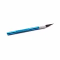 Blue craft knife with one blade for clay carving, miniature modeling, and precision cutting. - Blue