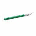 Green metal craft knife with 30-degree blade for clay modeling and miniature art cutting. - Green