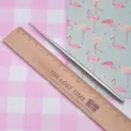 Detail view of the stainless steel sculpting tool, perfect for clay and fine crafting work. - Metal Knitting Needles