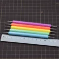 5pcs double-ended clay sculpting dotting tools set for DIY crafts and nail art details. - Double-Ended Dotting & Styling Pens 5-Piece Set / Colorful