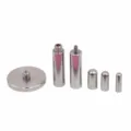 Metal clay doll head stand replacement parts, adjustable height support pillars and base details. - 1 Set