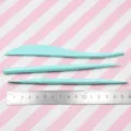 3-piece clay sculpting tools set detail, showing plastic shaping rods and smoothing spatulas. - Mint Green Indentation Knife Set (3 Pieces)