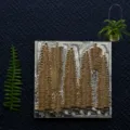 Miniature fern leaf copper mold for DIY resin clay crafts, precise metal embossing tool for botanical art. - Miniature Fern