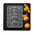 DIY mini cartoon animal silicone mold for miniature food and clay crafting detail view. - Style D