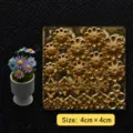 Miniature small daisy engraved copper plate cutting mold for resin clay crafts 4x4cm - Miniature Daisy
