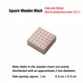 Mini wooden square base skeleton with holes for polymer clay craft and oven baking use. - S