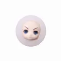 Silikon Q-Version Anime Puppen Gesichtsform Detailansicht, ideal fuer DIY Ton Handwerk. - Pausbäckiges Gesicht mit Nase