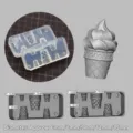 Mini Eiscreme Waffel Silikonform fuer Harzton DIY Miniatur Kunsthandwerk Werkzeuge - Silikonform für Eishörnchen