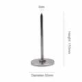 Stainless steel doll sculpting stand with vertical needle, 50mm diameter, size L. - L