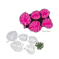 Miniature monstera leaf metal cutting die detail shot, perfect for craft and card making. - 1 Set