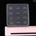 Transparent silicone cloud mold with twelve traditional Chinese auspicious patterns for clay. - Cloud Mold A