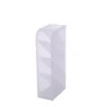 Frosted PP plastic slanted desk organizer, multi-grid storage box for stationery and craft tools - S / Clear White