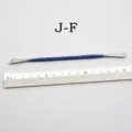 Stainless steel double-ended clay sculpting tool, perfect for DIY pottery and modeling crafts. - Model J-F / Blue