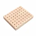 Solid wood pegboard base for clay figurines, DIY drying and displaying crafts safely. - 1 Piece Pack (12x9.8x1.8cm) / Natural Wood Color