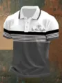 Andrika 3D psifiaki ektyposi polo kontomanyko casual antitheto xroma me stauro top - S / ML25417946-5