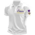 Ανδρικό Λευκό Κοντομάνικο Polo Shirt Combat Veteran 3D Εκτύπωση Casual Golf Top - 3XL / Tops / Λευκό