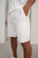 Pantaloncini in maglia da uomo motivo diamante bianco casual estate spiaggia abbigliamento - ML25730416-7