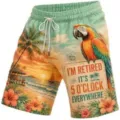 Pantaloncini da mare tropicali uomo con stampa pappagallo 3D tramonto costume da bagno estivo - ML2688251-12