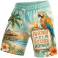 Pantaloncini mare uomo stampa tropicale 3D casual estivi con design di pappagallo. - ML26814304-13