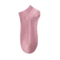 Damen rosa Baumwolle kurze Socken Sommer dünn atmungsaktiv einfarbig bequeme Freizeitsocken - Einheitsgröße (35-40) / Rosa