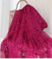 Floral sheer chiffon scarf beach sun protection shawl lightweight summer fashion wrap women - 180x130cm / 23# Dragon Fruit Color