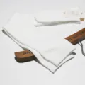 Calcetines altos blancos de punto de ochos para mujer, estilo japones medias de algodon. - Talla única / Blanco