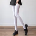 White over-the-knee socks for women, extra long thigh high stockings winter knit hosiery - One Size (Tube Height 80cm) / White