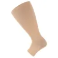 Plus size compression calf sleeves for running, fitness and extra support comfort. - 3XL / Nude - Open Toe