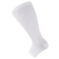 Plus size compression socks for men and women, high elasticity calf support sports socks. - 3XL / White - Open Toe
