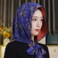 Primavera estate foulard raso floreale cappuccio protezione solare copricapo elegante - Campanula