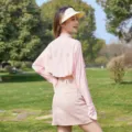 Women sun protection clothing ice silk breathable long sleeve UV block outdoor thin cardigan - One Size / Pink